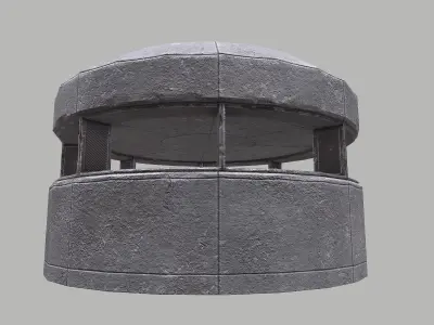 Military Bunker 4  Low-poly 3D model