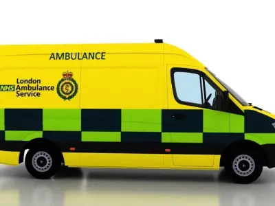 Mercedes Benz Sprinter L2H2 2009 England Ambulance UK 3D model