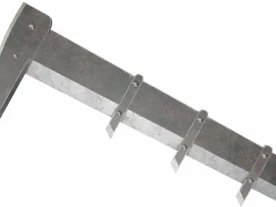 Fanged sword Free 3D model
