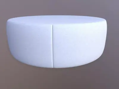 Ottoman Sofa Chair Low-poly 3D model