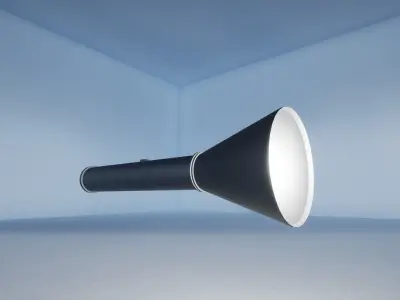 Flashlight light bulb 3D model Free low-poly 3D model