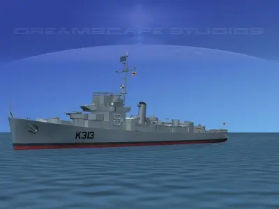 UK Captains Class Frigate Blackwood 3D model