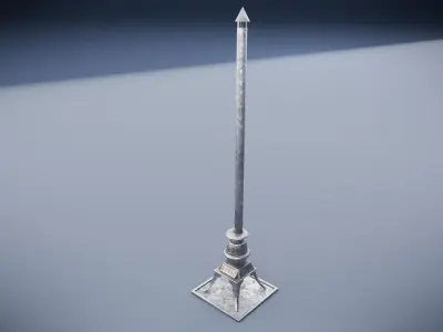 Potbelly stove Low-poly 3D model