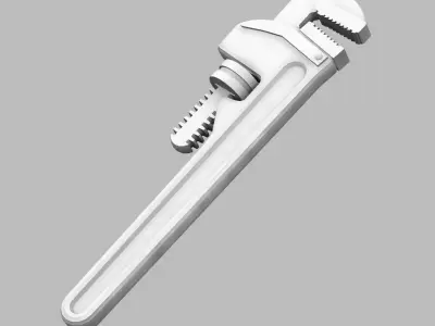 Pipe Wrench 3D model 2