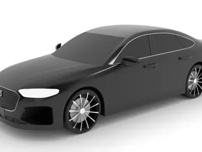 Sedan Car Free low-poly 3D model purchase