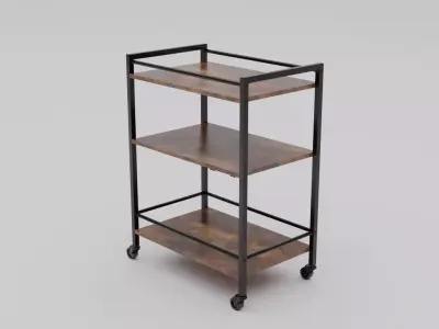Trolley Storage Rack Low-poly 3D model purchase