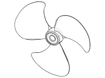 Fan propeller 3D model by AnyKolab