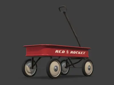 Toy Cart Low-poly 3D model
