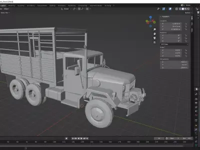 Kaiser Truck 1971 Custom Adventurer 3D model
