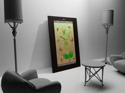 Pictorial wall carpet Low-poly 3D model