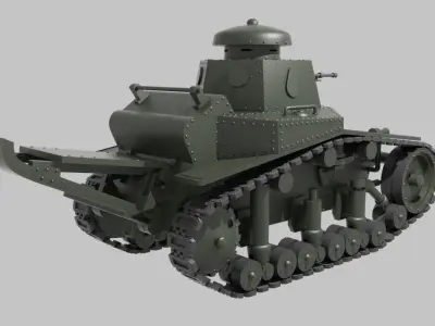 Tank T-18 Low-poly 3D model