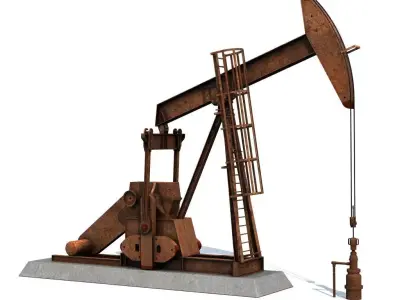 Rusty Pumpjack Oil Well 3D model