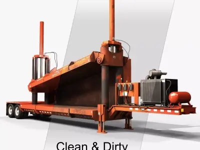 Impact V Car Crusher - PBR - Rigged - Textured with 2 types 3D model