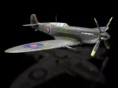 AIRCRAFT SUPERMARINE SPITFIRE - CGTRADER Low-poly 3D model