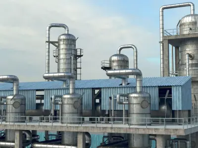Refinery Unit 3 PBR 3D model