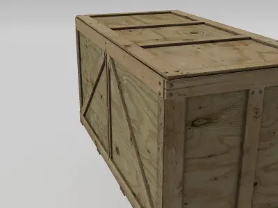 wooden crate Low-poly 3D model by Rosyaev