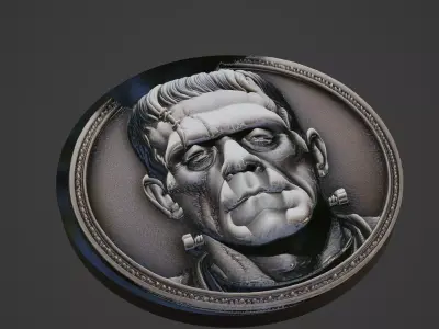Frankenstein Medallion 3D print model