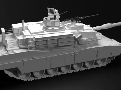 Armoured Tank - M1A2 Abrams Tank 3D model