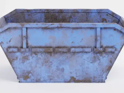 Skip V2 - Worn Industrial Container 3D model
