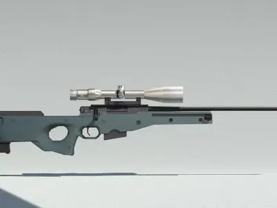 Weapons kit lowpoly Low-poly 3D model