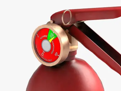 3 Fire extinguishers Low-poly 3D model