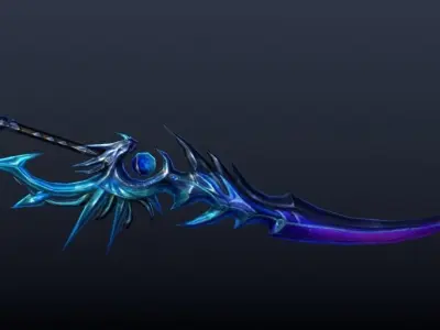 Futuristic Sword Low-poly 3D model 23