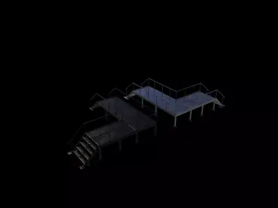 Industrial Staircases 03 3D model