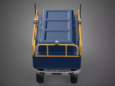 UNMANNED TRANSPORT ROBOT VEHICLE CART DELIVERY TROLLEY TRUCK UGV 3D model