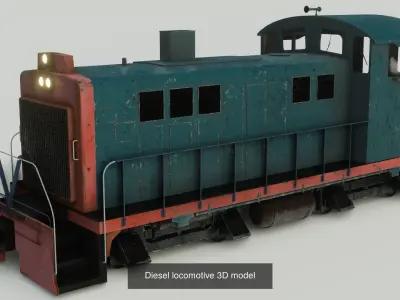 Two diesel locomotive 3D models 3D Model Pack