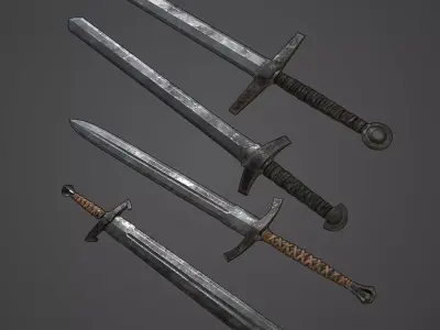Next Gen AAA Basic Swords Collection 3D Model Pack