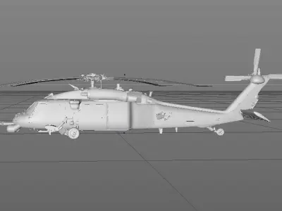 helicopter military 3D model by BPep