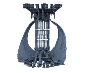 Pillar of Acadia city floor  3D model