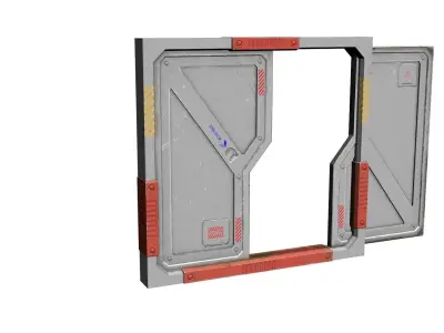 sci fi door Free low-poly 3D model purchase