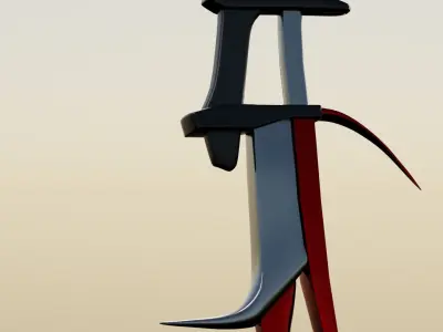 Sword Free low-poly 3D model 8