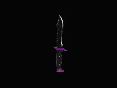 Bowie Knife CSGO Skin Free low-poly 3D model