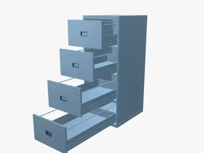 Office file rack Low-poly 3D model