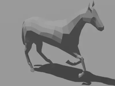 Rigged Low-Poly Horse Low-poly 3D model