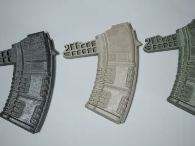 PBR pufgun SKS Magazine Game Ready Low-poly 3D model