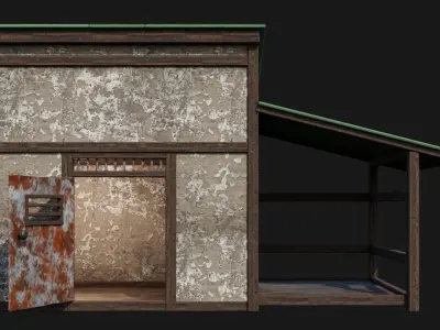 Medieval Houses 51- 4K Textures Game Ready Low-poly 3D model