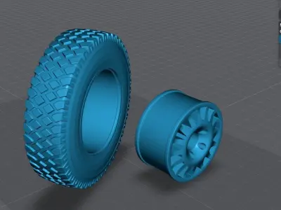 4x4 Offroad tires printable 3D print model