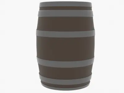 Barrels barrel Low-poly 3D model