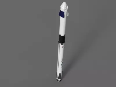 Falcon 9 rocket model Free 3D model