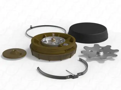 PMN 4  Russian Anti personnel Landmine 3Dprinable moulage 3D model