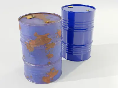 Steel Barrels 3D model
