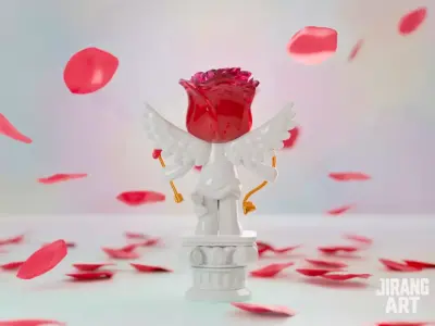 boy alone Valentine Day STL 3D Print Model  3D print model