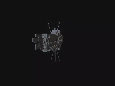 Hyperion Warship Cannon Galactic Heroes - Lowpoly -3D Printing  3D print model