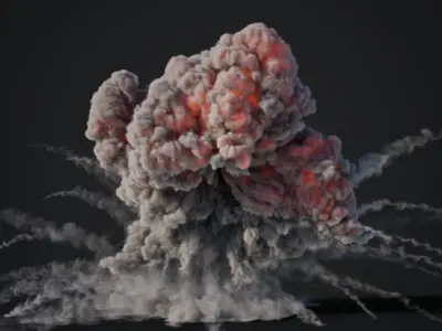 VDB Animated Explosion Pack vol2 Part1