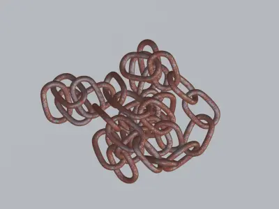 Old Rusty Chain on the ground Texture