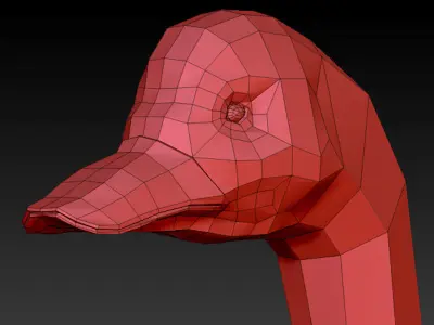 3D DUCK - LOWPOLY goose Low-poly 3D model
