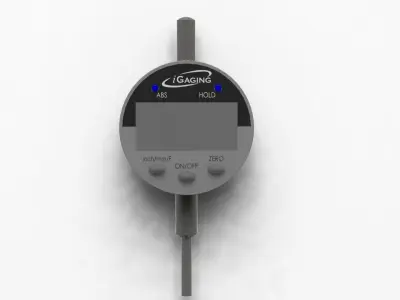  iGaging Digital Dial Indicator Gauge with and without Ball Tip 3D model